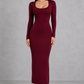 Sculp Minimalist Scoop Neck Maxi Dress - Slim Fit