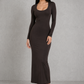 Sculp Minimalist Scoop Neck Maxi Dress - Slim Fit