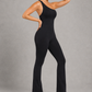 Sculp One Shoulder Flare Jumpsuit - Tummy Control Built In Bra