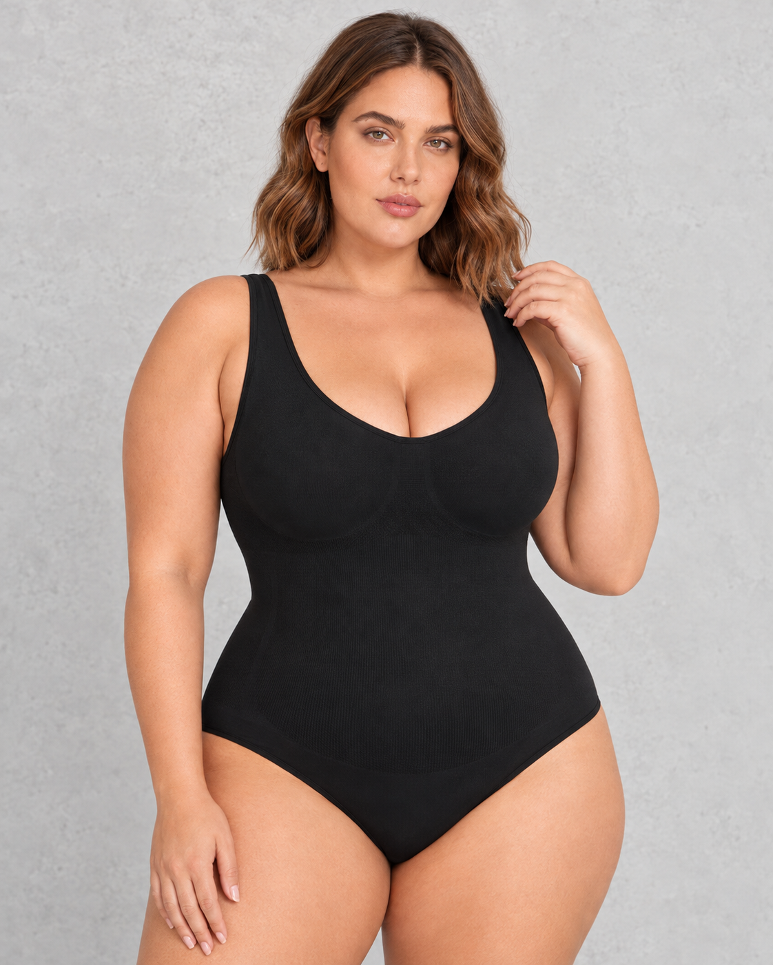 Sculp Plus-Size Seamless Tummy-Control Shapewear Bodysuit