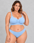 Sculp Seamless Clip-Down Nursing Bra in Sky Blue – front