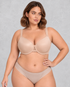 Sculp Seamless Moulded T-Shirt Bra in Beige – front