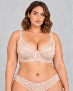 Sculp Plus Size Wireless Lace Full-Cup Bra