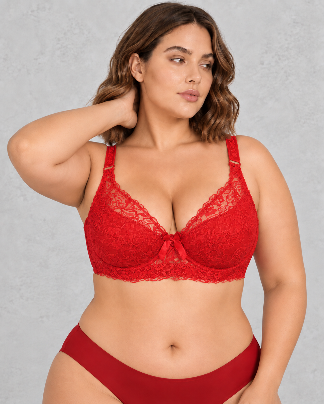 Sculp Plus Size Wireless Lace Full-Cup Bra
