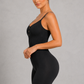 Sculp Ribbed Shaping Henley Bodysuit - Built-In Bra Tummy Control Bodysuit