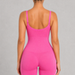 Sculp Ribbed Shaping Henley Bodysuit - Built-In Bra Tummy Control Bodysuit