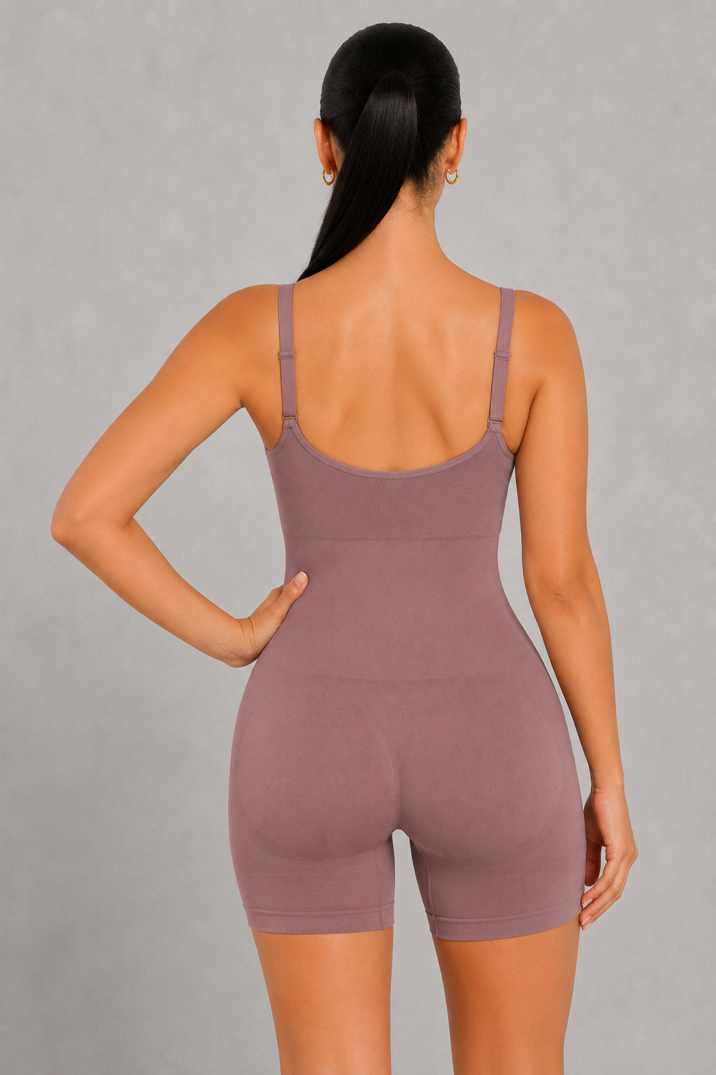 Sculp Ribbed Shaping Henley Bodysuit - Built-In Bra Tummy Control Bodysuit