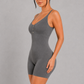 Sculp Ribbed Shaping Henley Bodysuit - Built-In Bra Tummy Control Bodysuit