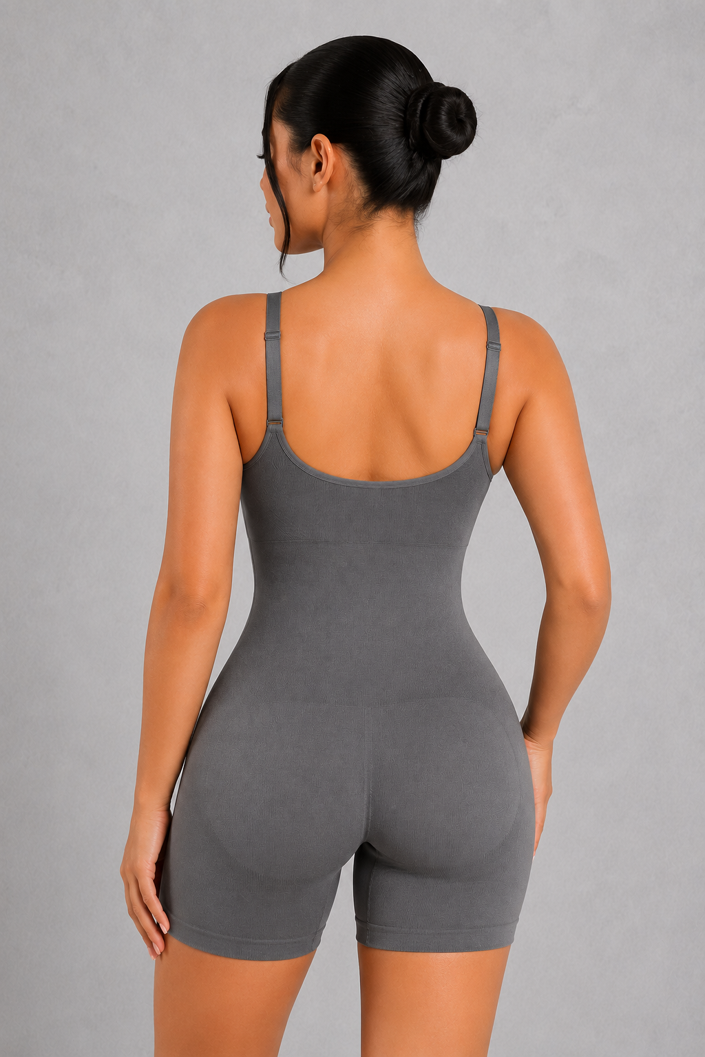 Sculp Ribbed Shaping Henley Bodysuit - Built-In Bra Tummy Control Bodysuit