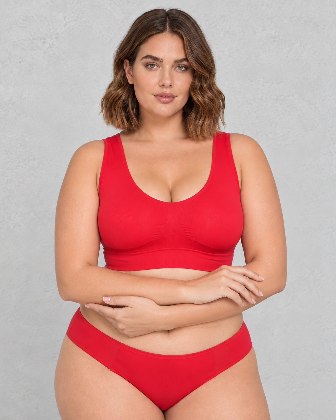 Sculp Seamless Wireless Comfort Bra in Red