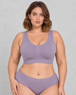 Sculp Seamless Wireless Comfort Bra in Brown