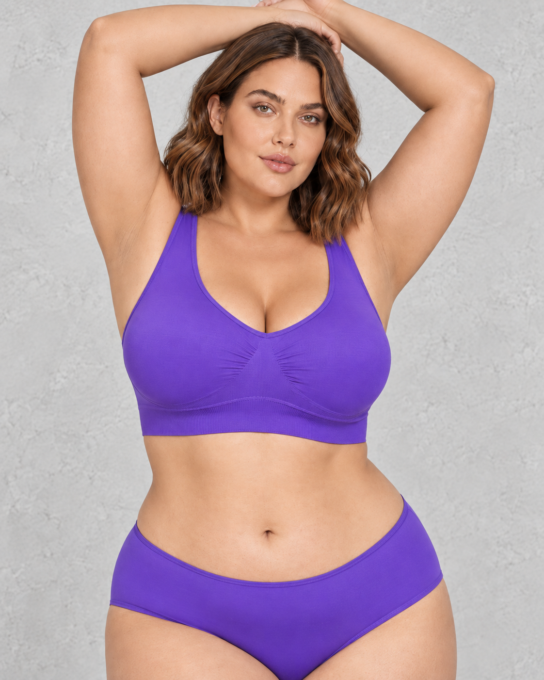 Sculp Seamless Wireless Comfort Bra in Dark Purple
