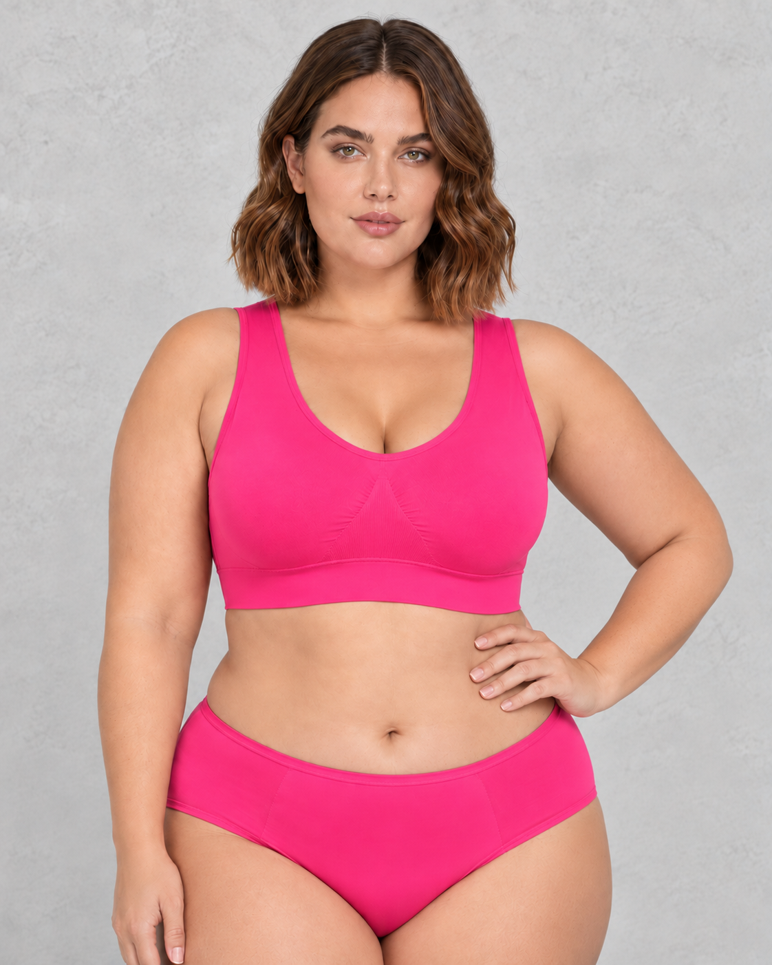Sculp Seamless Wireless Comfort Bra in Hot Pink