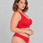 Sculp Seamless Wireless Comfort Bra in Red – view 2