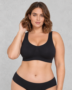 Sculp Seamless Wireless Comfort Bra in Black