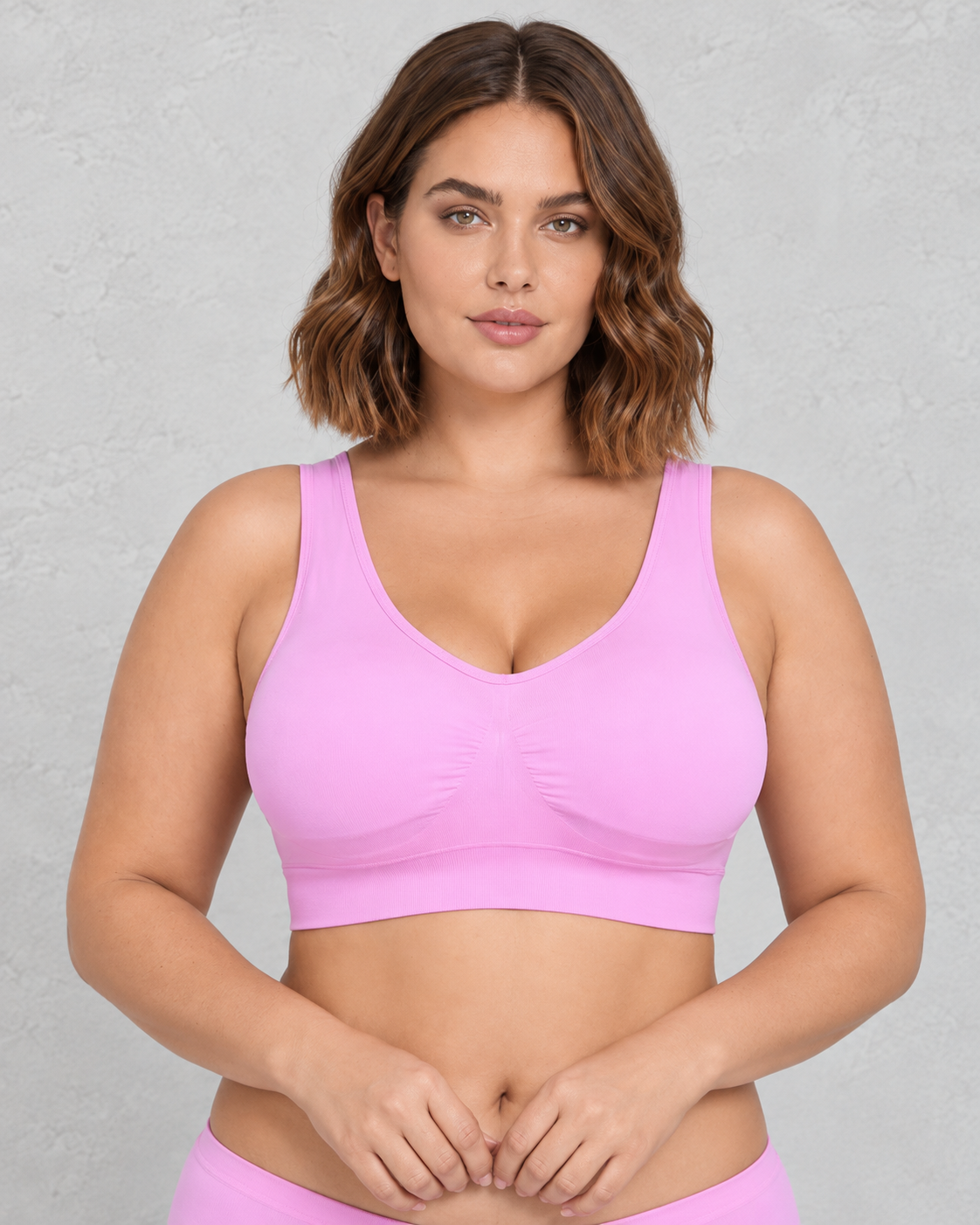 Sculp Seamless Wireless Comfort Bra in Light Pink