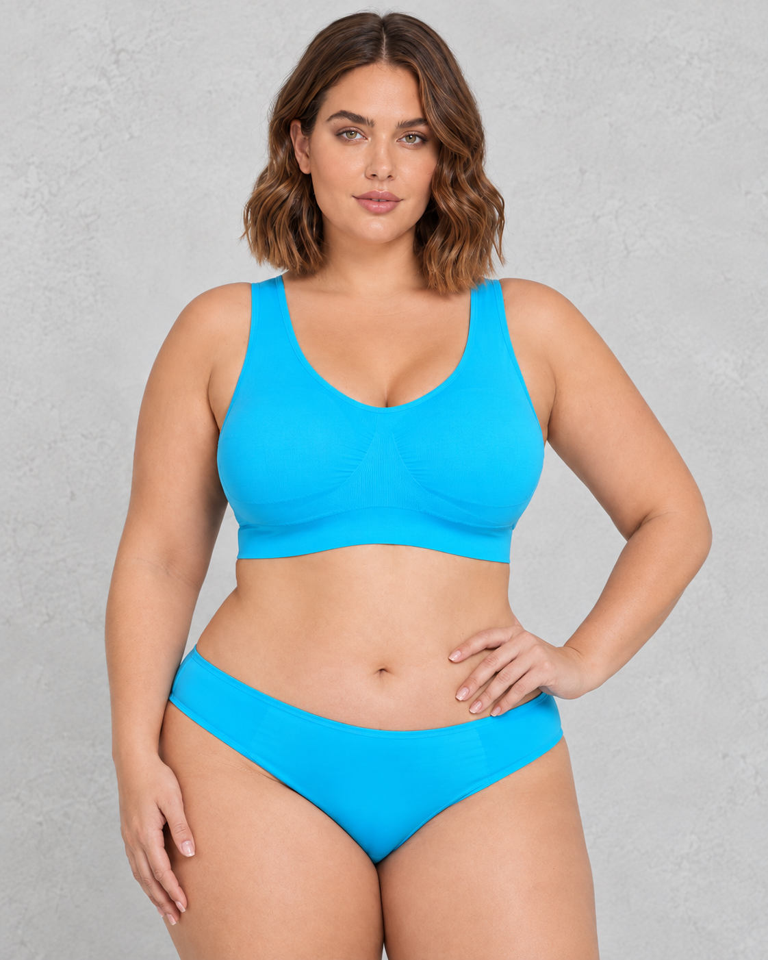 Sculp Seamless Wireless Comfort Bra in Blue