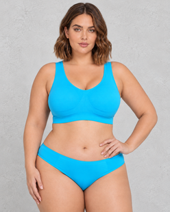 Sculp Seamless Wireless Comfort Bra in Blue