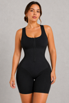 Sculp sculpting pocket active jumpsuit in iconic black, front view
