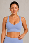 Sculp Seamless Support Sports Bra – Cross Back Wireless Gym & Yoga