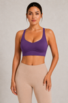 Sculp Seamless Support Sports Bra – Cross Back Wireless Gym & Yoga