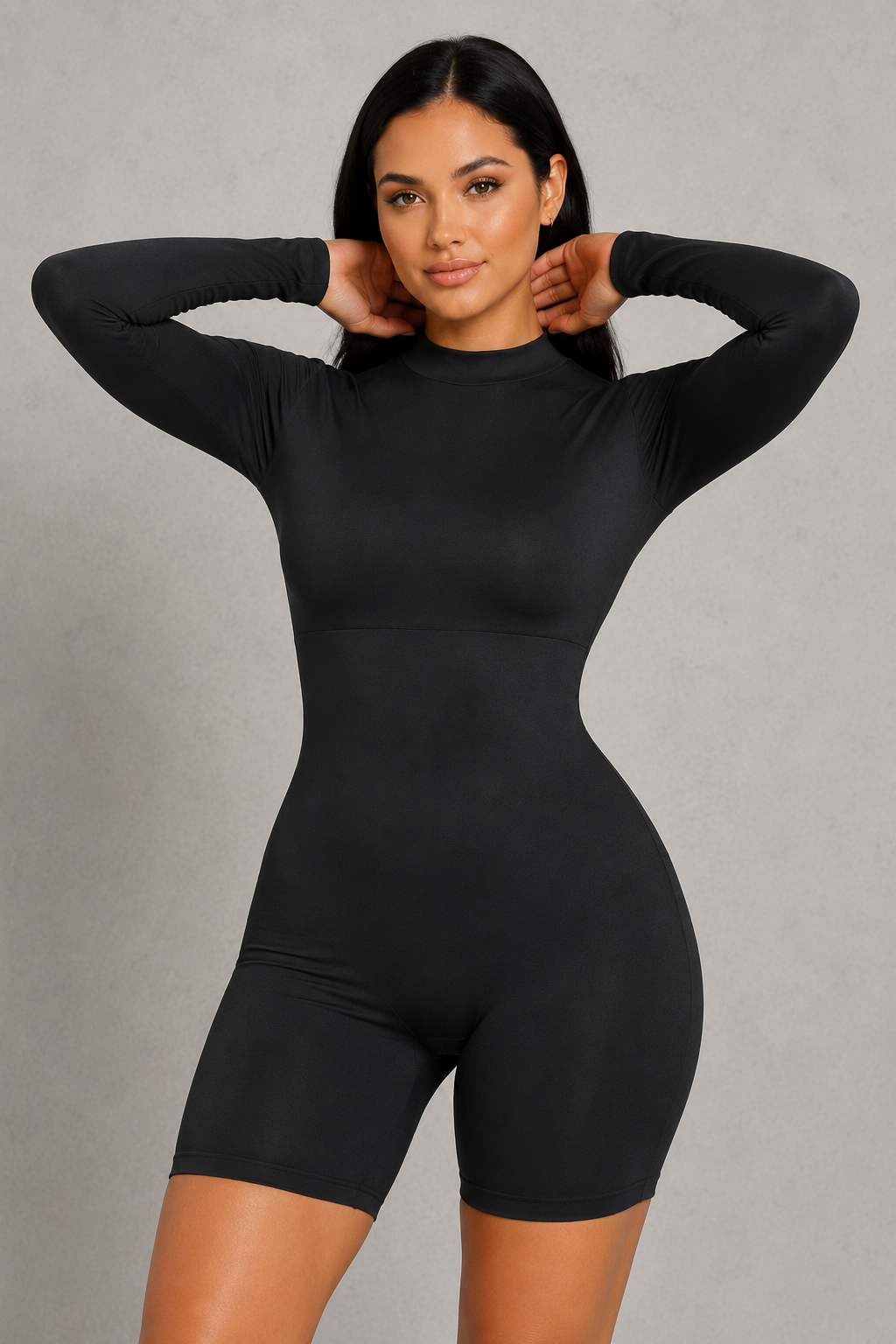 Sculp Seamless Mock Neck Shaping Bodysuit - Built-In Bra Tummy Control