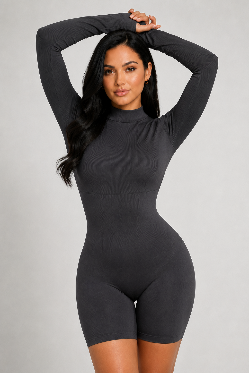 Sculp Seamless Mock Neck Shaping Bodysuit - Built-In Bra Tummy Control