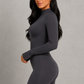 Sculp Seamless Mock Neck Shaping Bodysuit - Built-In Bra Tummy Control