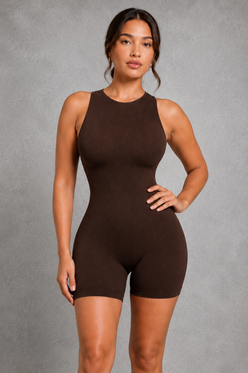 Sculp Seamless Open Back Shaping Bodysuit - Built-In Bra Tummy Control