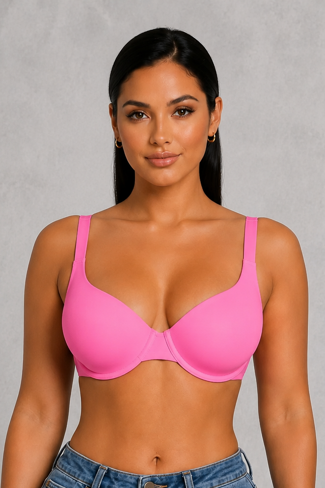 Sculp Seamless Plunge Bra - Underwired T-Shirt Bra, Full Support
