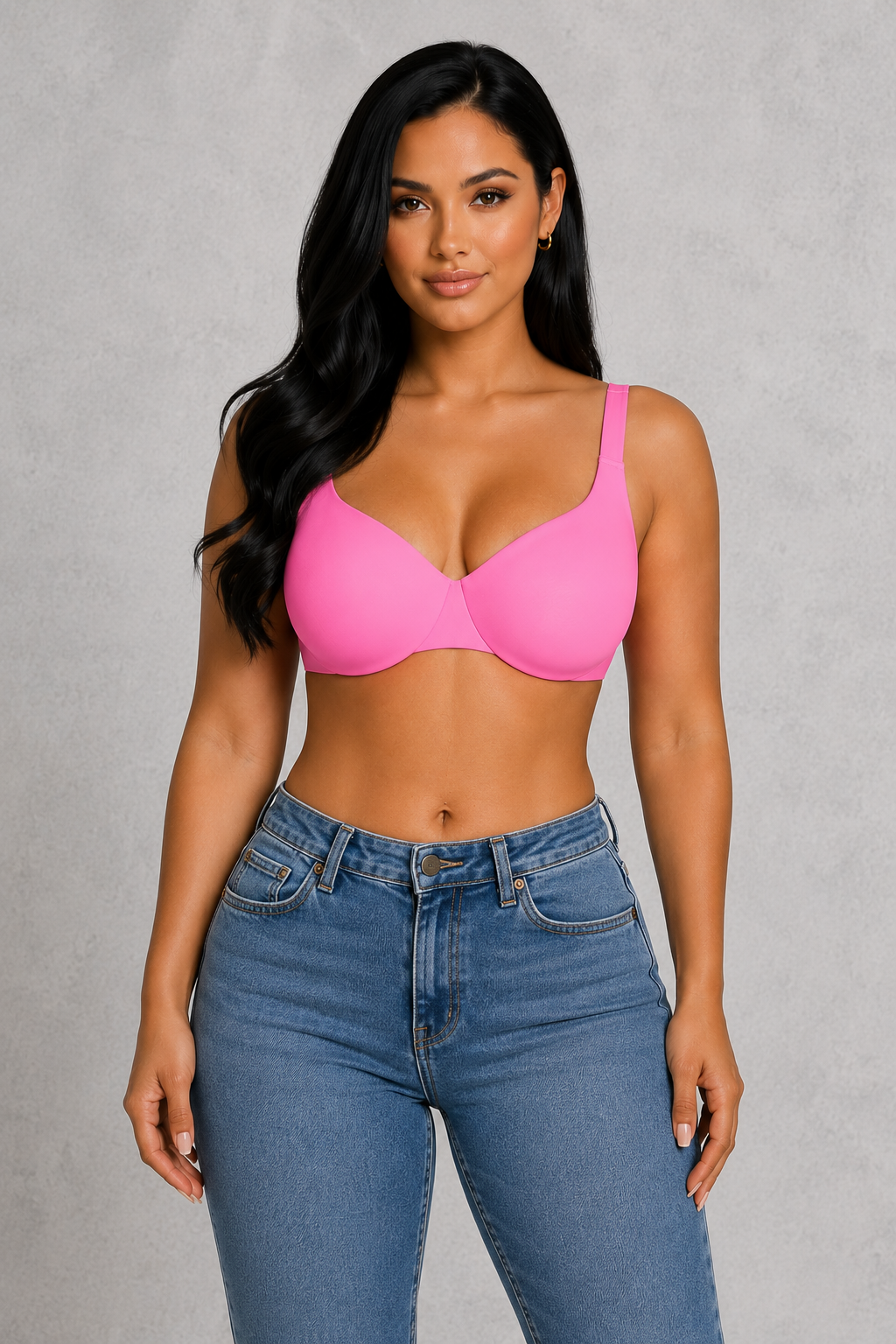 Sculp Seamless Plunge Bra - Underwired T-Shirt Bra, Full Support