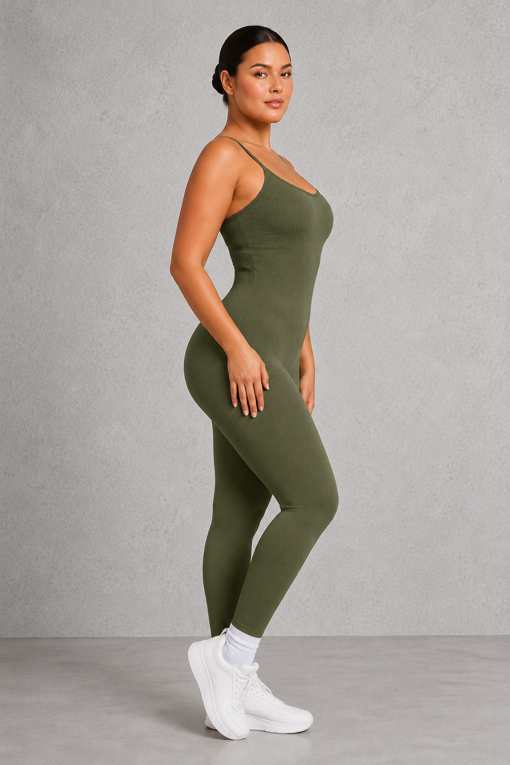 Sculp Ribbed Shaping Jumpsuit – Seamless Tummy Control One Piece