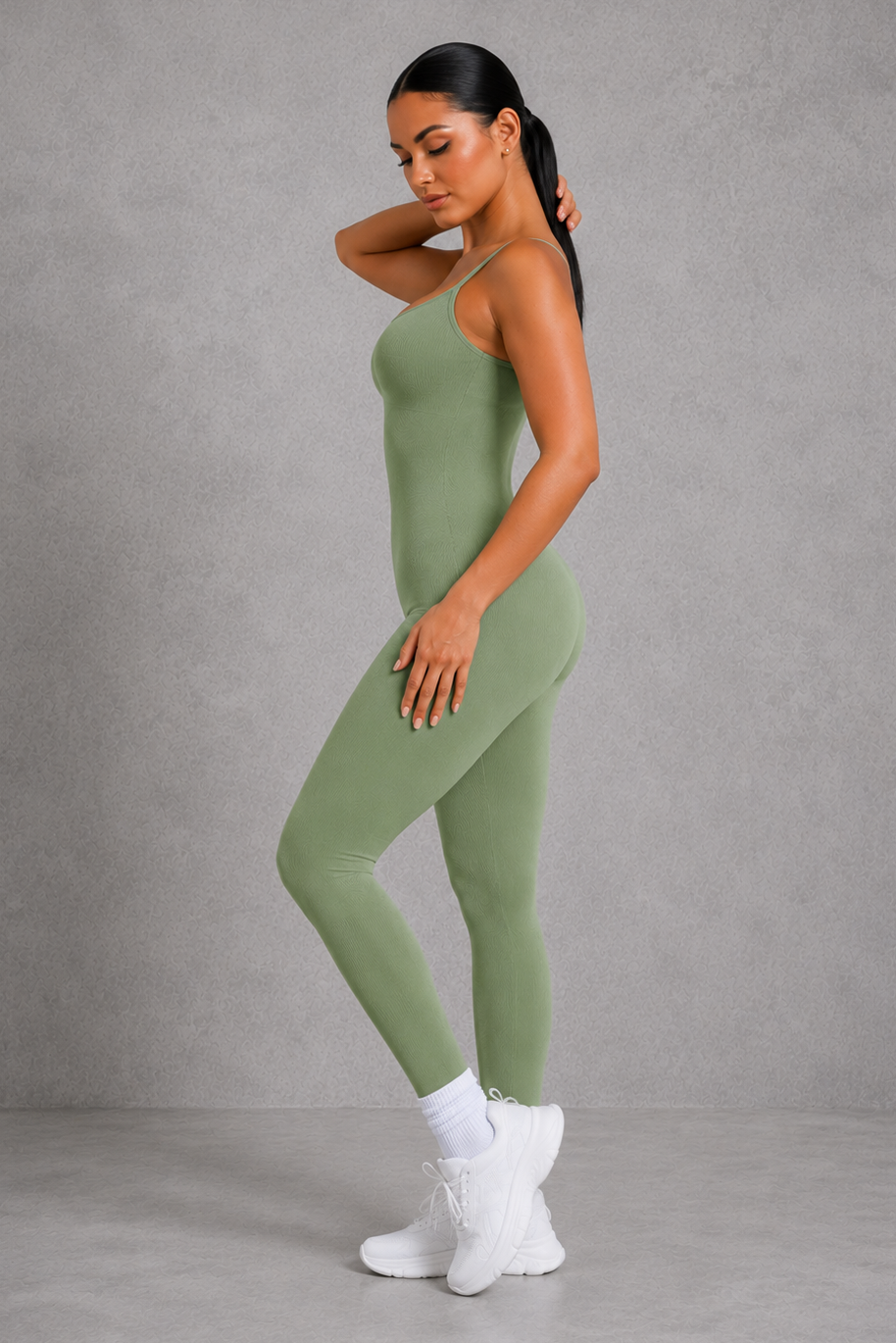 Sculp Ribbed Shaping Jumpsuit – Seamless Tummy Control One Piece