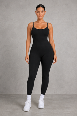 Sculp Ribbed Shaping Jumpsuit – Seamless Tummy Control One Piece