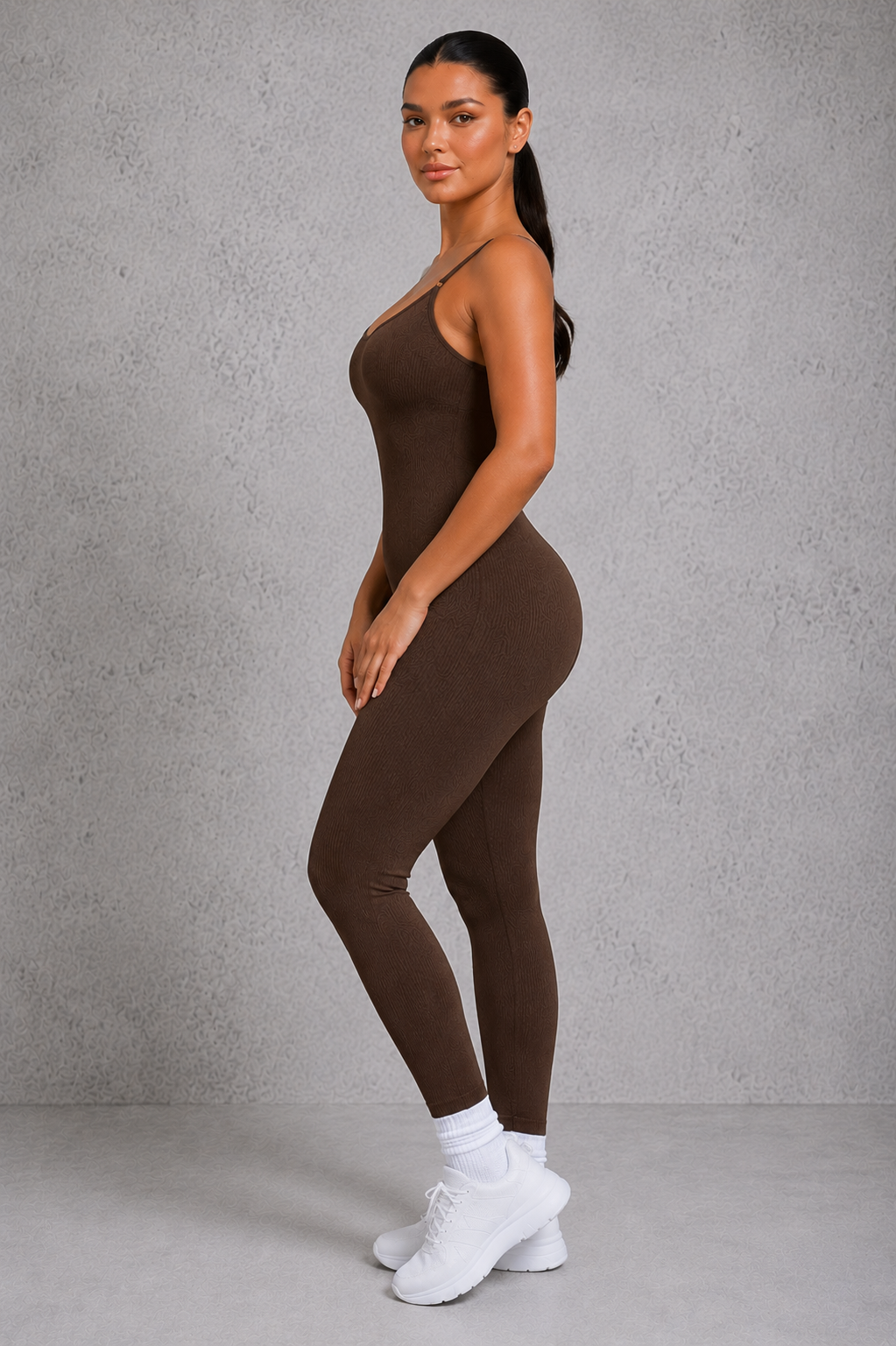 Sculp Ribbed Shaping Jumpsuit – Seamless Tummy Control One Piece