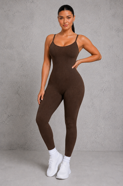 Sculp Ribbed Shaping Jumpsuit – Seamless Tummy Control One Piece