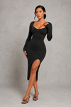Sculp Seamless Shaping Slit Maxi Dress - Built-In Bra Tummy Control