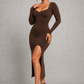 Sculp Seamless Shaping Slit Maxi Dress - Built-In Bra Tummy Control