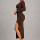 Sculp Seamless Shaping Slit Maxi Dress - Built-In Bra Tummy Control
