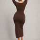 Sculp Seamless Shaping Slit Maxi Dress - Built-In Bra Tummy Control