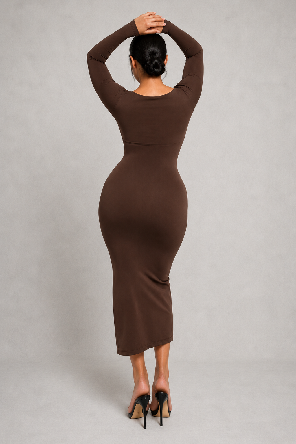 Sculp Seamless Shaping Slit Maxi Dress - Built-In Bra Tummy Control