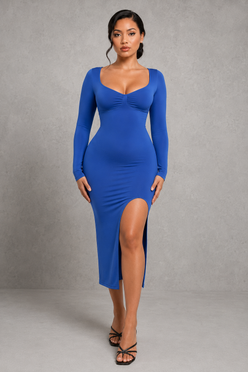 Sculp Seamless Shaping Slit Maxi Dress - Built-In Bra Tummy Control