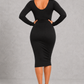 Sculp Shaping Dress for Women - Tummy Control Bodycon with Built-In Bra & V-Neck