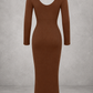 Sculp Shaping Dress for Women - Tummy Control Bodycon with Built-In Bra & V-Neck