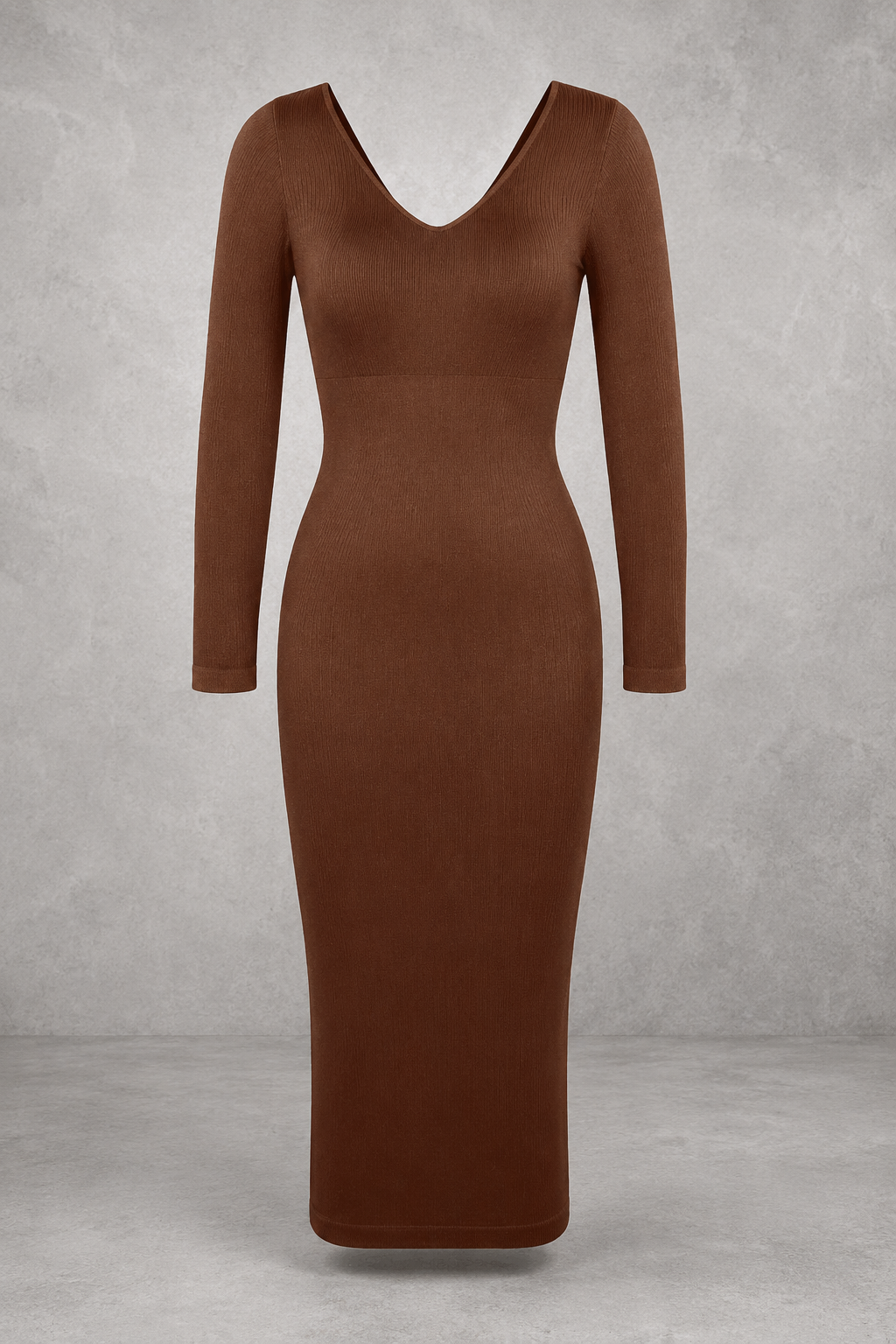 Sculp Shaping Dress for Women - Tummy Control Bodycon with Built-In Bra & V-Neck