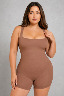 Sculp Seamless Square Neck Shaping Bodysuit - Built-In Support & Tummy Control