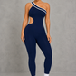 Sculp Seamless Striped Sculpting Yoga Jumpsuit