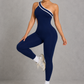 Sculp Seamless Striped Sculpting Yoga Jumpsuit