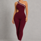 Sculp Seamless Striped Sculpting Yoga Jumpsuit