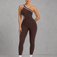 Sculp Seamless Striped Sculpting Yoga Jumpsuit